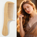 Natural Handmade Bamboo Comb – Antistatic Detangling Bamboo Hair Comb PLUSH yellow