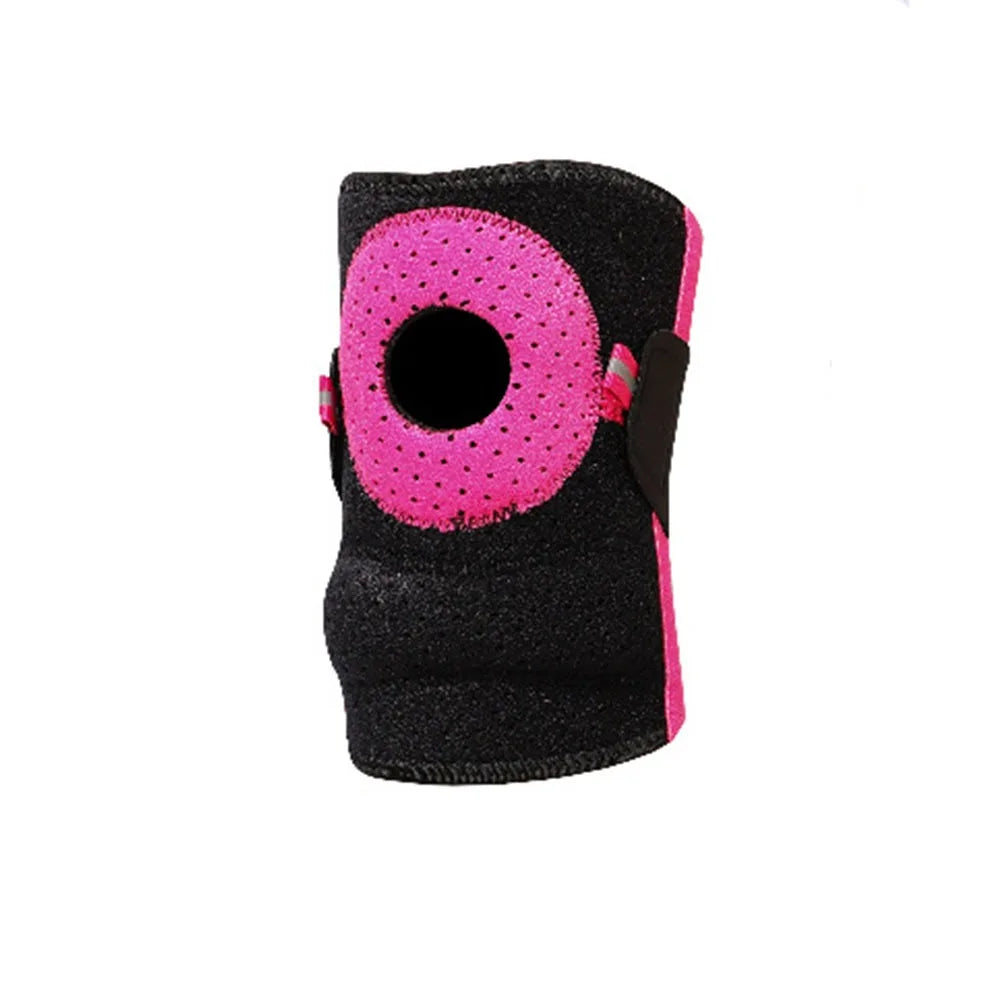 Adjustable Silicone Knee Brace – Breathable Anti-Slip Sports Support Sports Knee Brace PLUSH Rose Red
