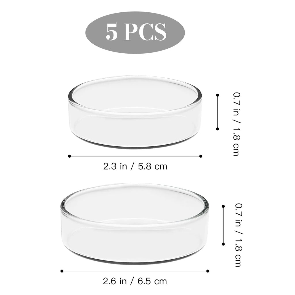 10pcs High Borosilicate Glass Petri Dishes – Reusable Lab Kit Glass Petri Dishes PLUSH