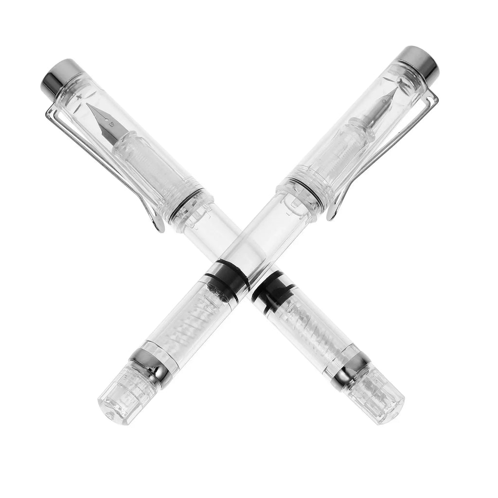 2-Pack Transparent Fountain Pens – Calligraphy & Writing Set Fountain Pen Set PLUSH