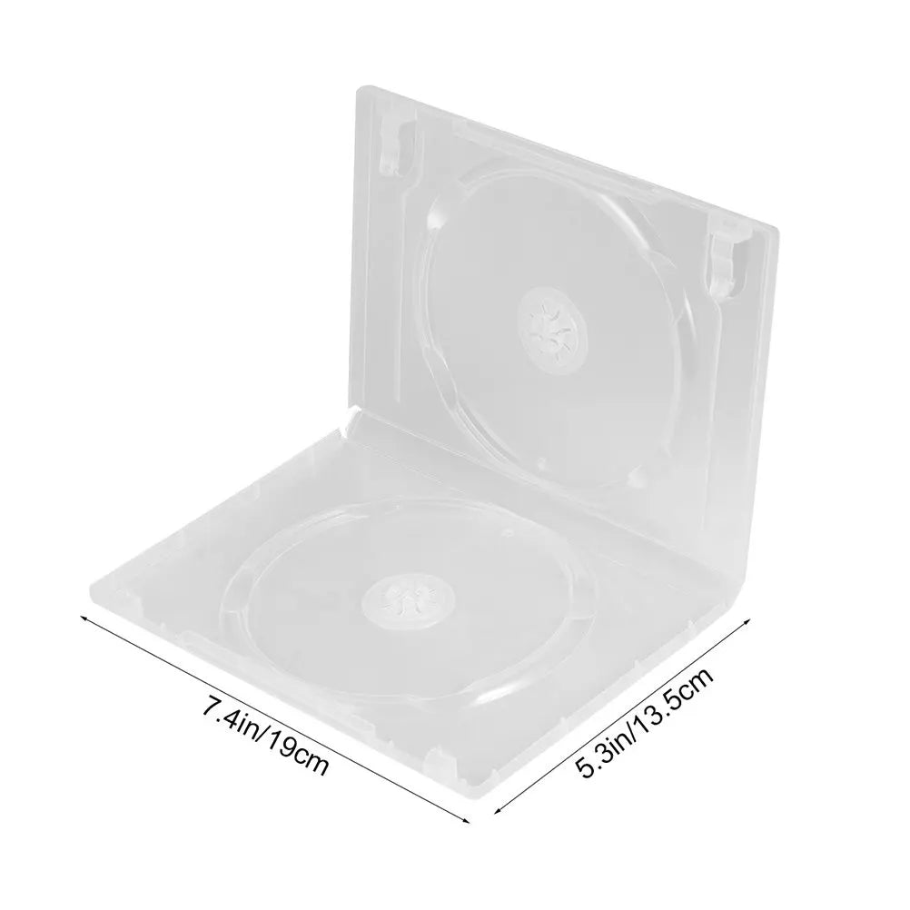 12-Pack Ultra Thin Clear CD DVD Storage Cases | Slim Organizer CD DVD Storage Case PLUSH
