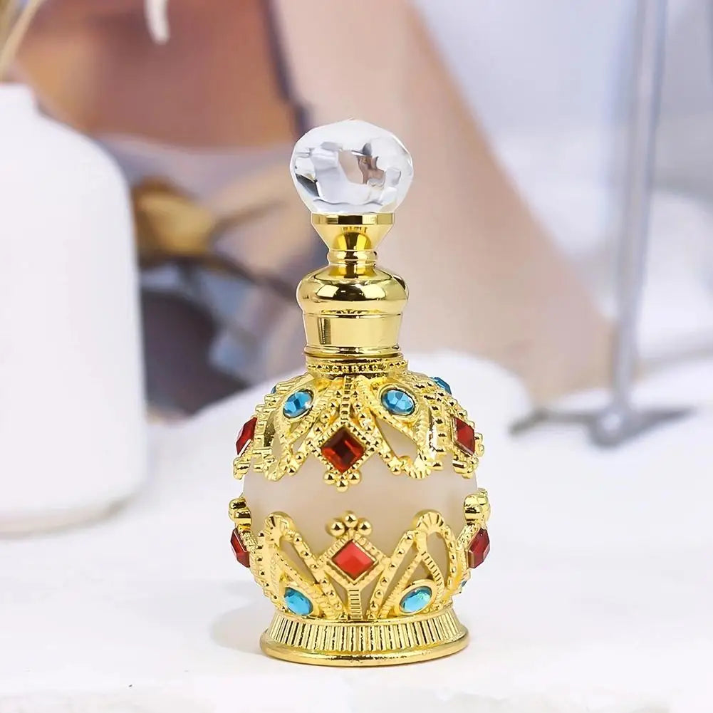15ml Luxury Glass Perfume Bottle | Arabic Design Aroma Dispenser Glass Perfume Bottle PLUSH