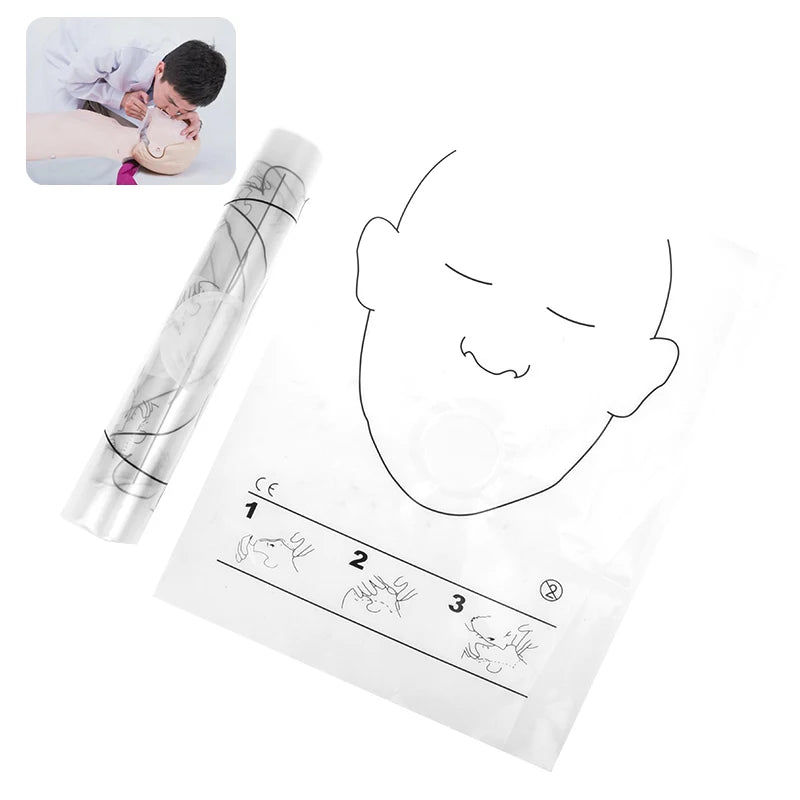 Disposable CPR Face Shield Masks 5/30pcs – Rescue Training Kit CPR Face Shield PLUSH