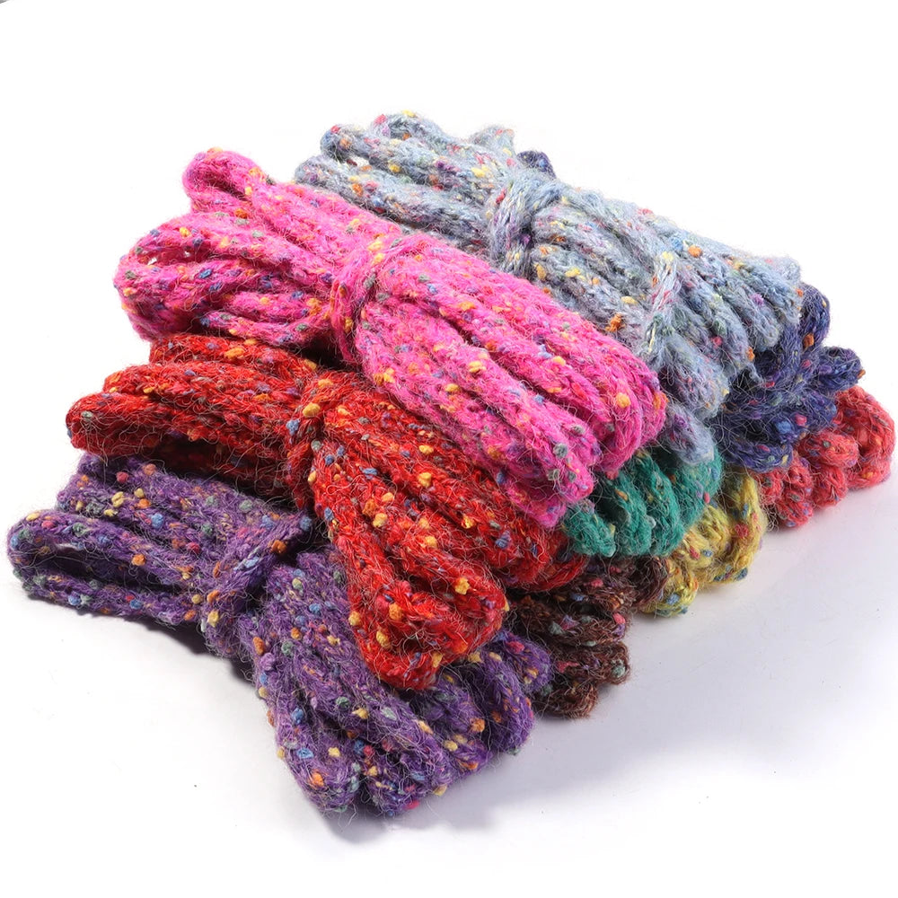 5 Yards 10mm Colorful Confetti Acrylic Knitted Yarn Cord – DIY Craft Yarn Cord PLUSH