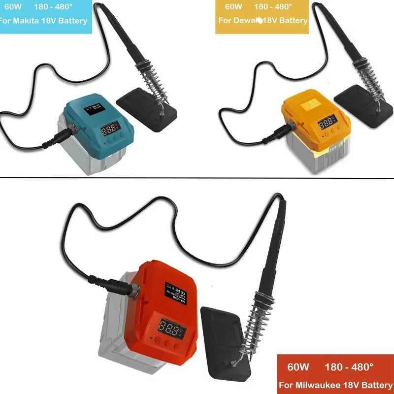 60W Cordless Soldering Iron – Makita DeWalt Milwaukee 18-20V Cordless Soldering Station PLUSH