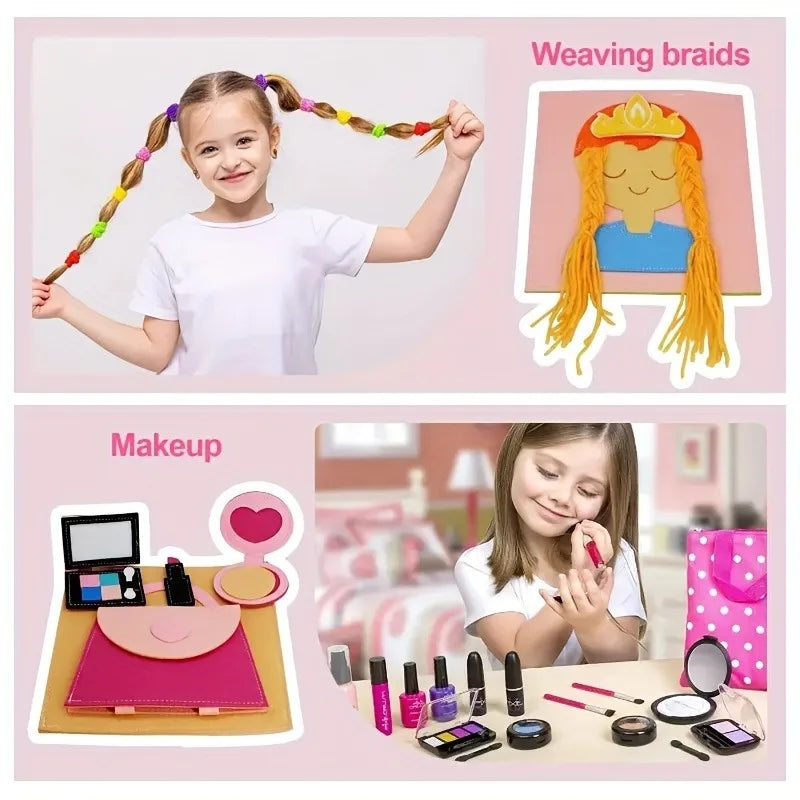 Kids Busy Board Pink House – Preschool Learning Toy Ages 3–6 Kids Activity Board PLUSH