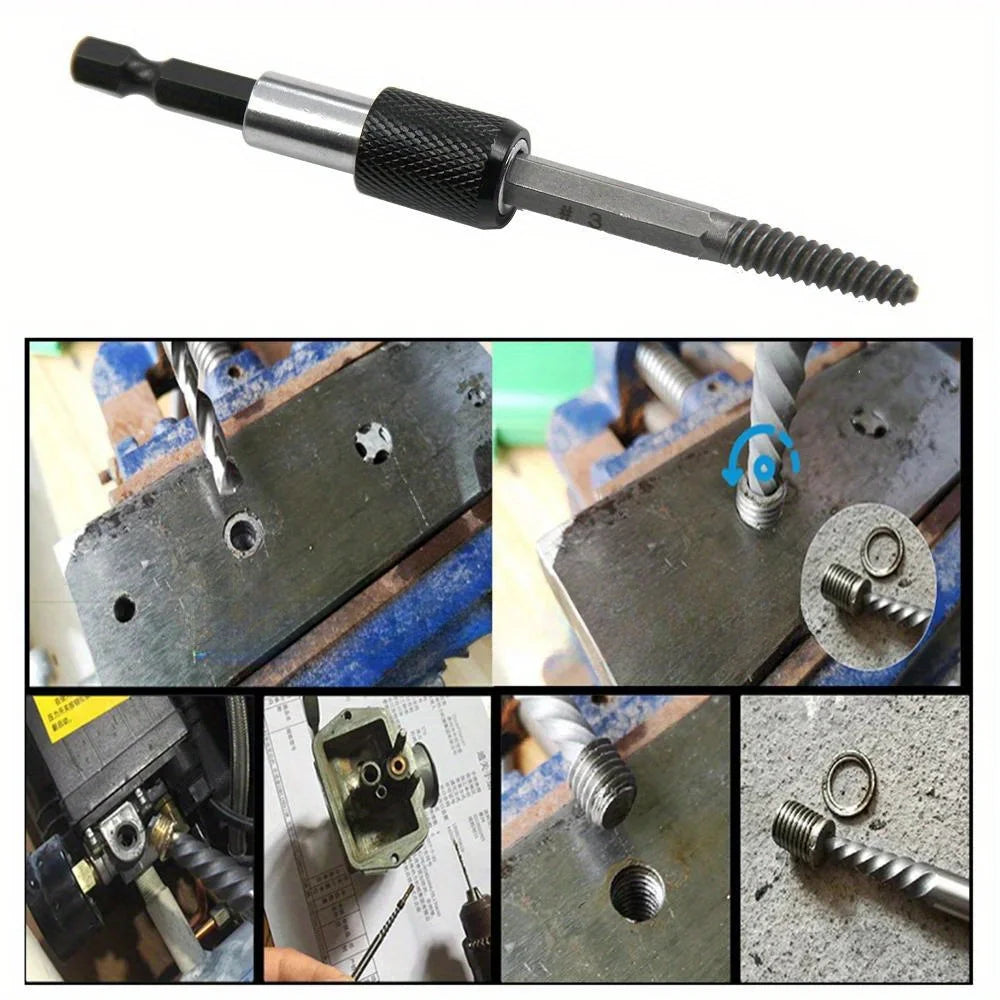 10pc Hex Shank Screw Extractor Set for Electric Drills Screw Extractor Set PLUSH