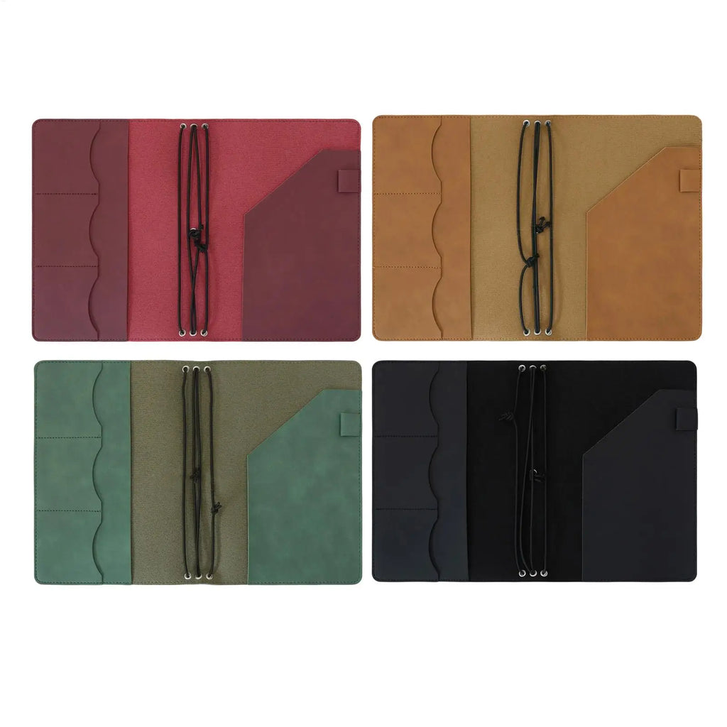 A5 Vintage PU Leather Notebook Cover – Refillable Organizer Notebook Cover PLUSH