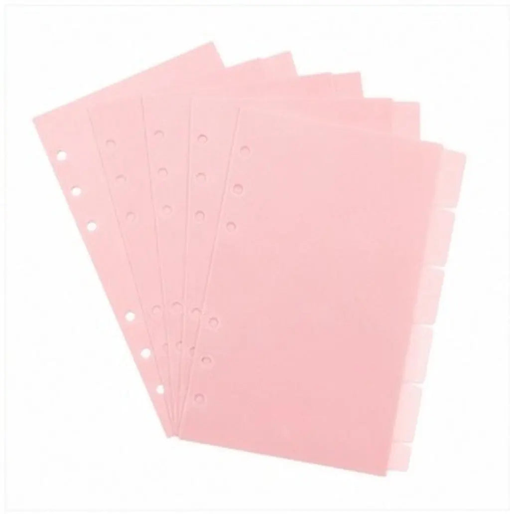 6-Sheet Aesthetic Binder Dividers – Planner & Journal Tabs Binder Dividers PLUSH