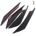 4pcs Carbon Fiber Bumper Canard Splitter Diffuser Kit – Universal Bumper Canard Splitter PLUSH 1Bright black