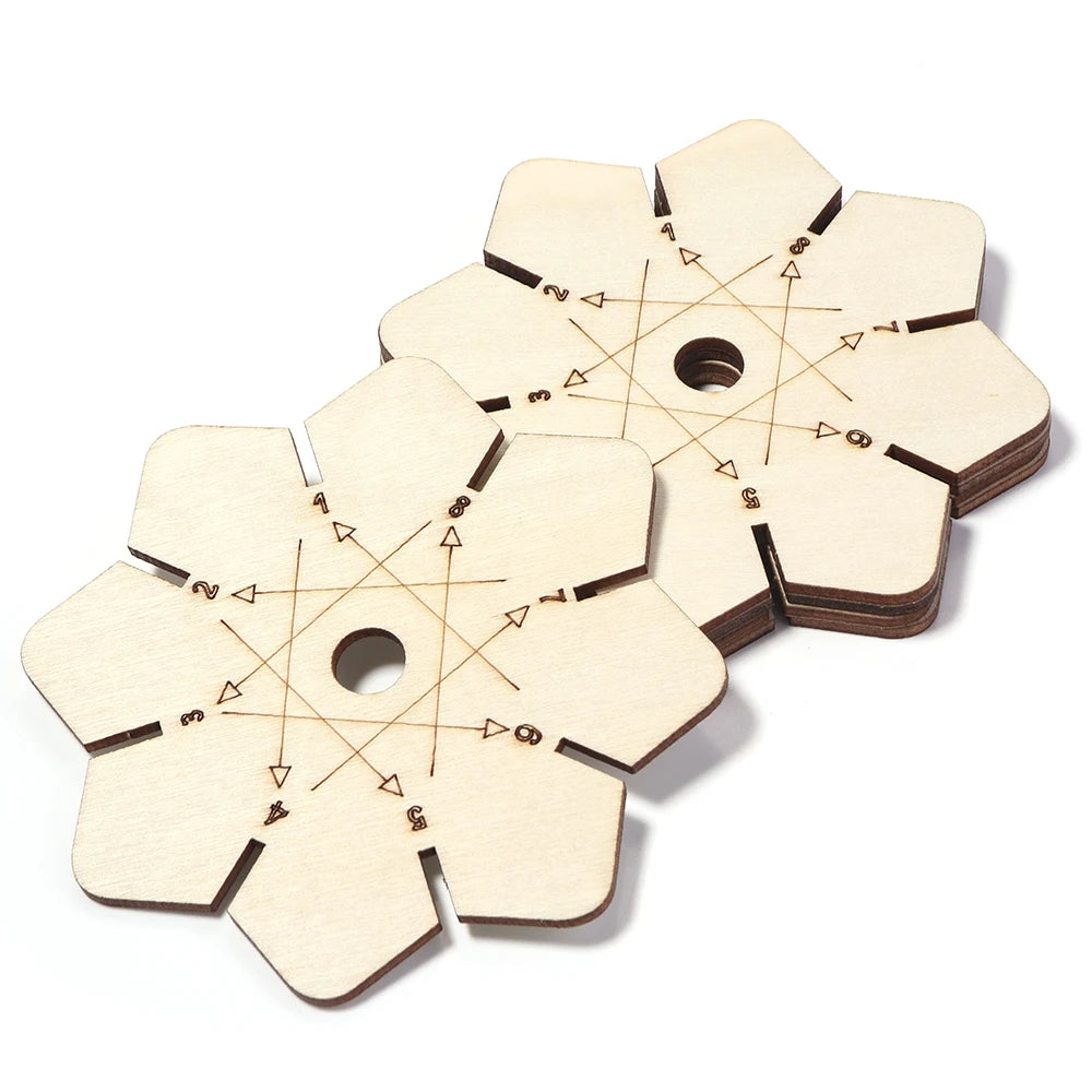 5pcs Round Wooden Bracelet Braiding Disc – DIY Jewelry Tool Jewelry Making Tool PLUSH 10cm