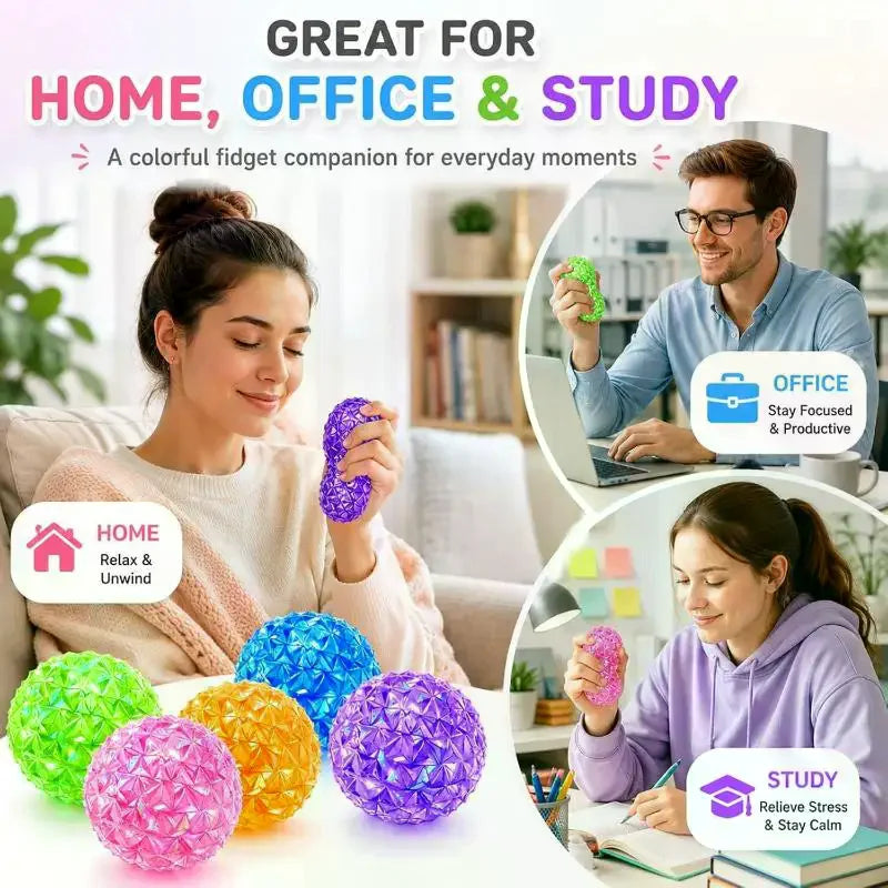 Texture Ice Ball Squeeze Fidget Toy – Kids & Adults Gift Fidget Squeeze Toy PLUSH