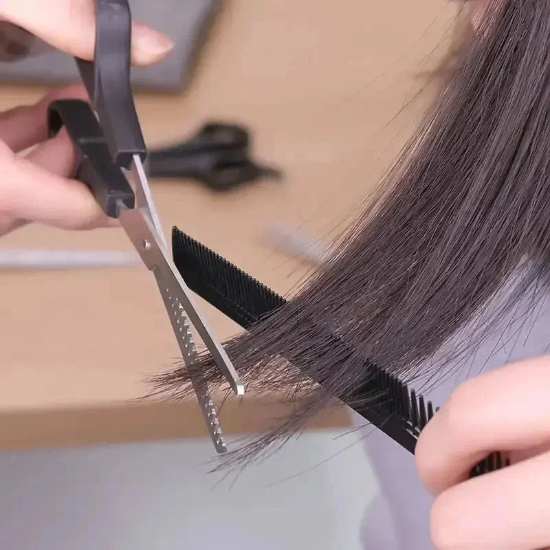 Professional Barber Combo Set – Cape, Scissors, Comb & Brush Barber Tool Set PLUSH