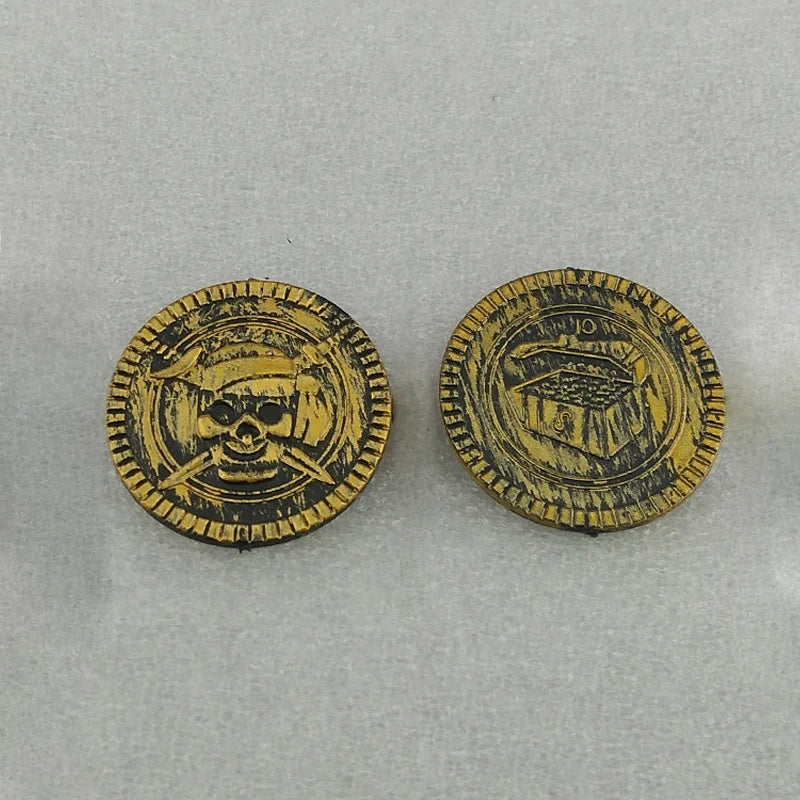 Plastic Pirate Treasure Coins – Gold Silver Bronze Party Toys Toy Party Coins PLUSH Coffee 20PCS