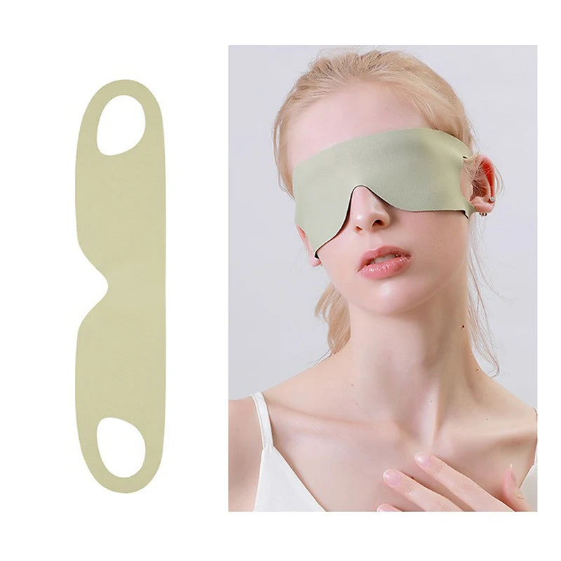 Zero Pressure Sleep Mask – Breathable Ice Silk Blockout Eye Mask Sleep Eye Mask PLUSH Green