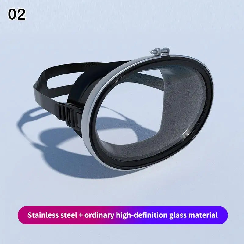 Panoramic Single Lens Diving Mask – Tempered Glass HD View Diving Mask PLUSH black2
