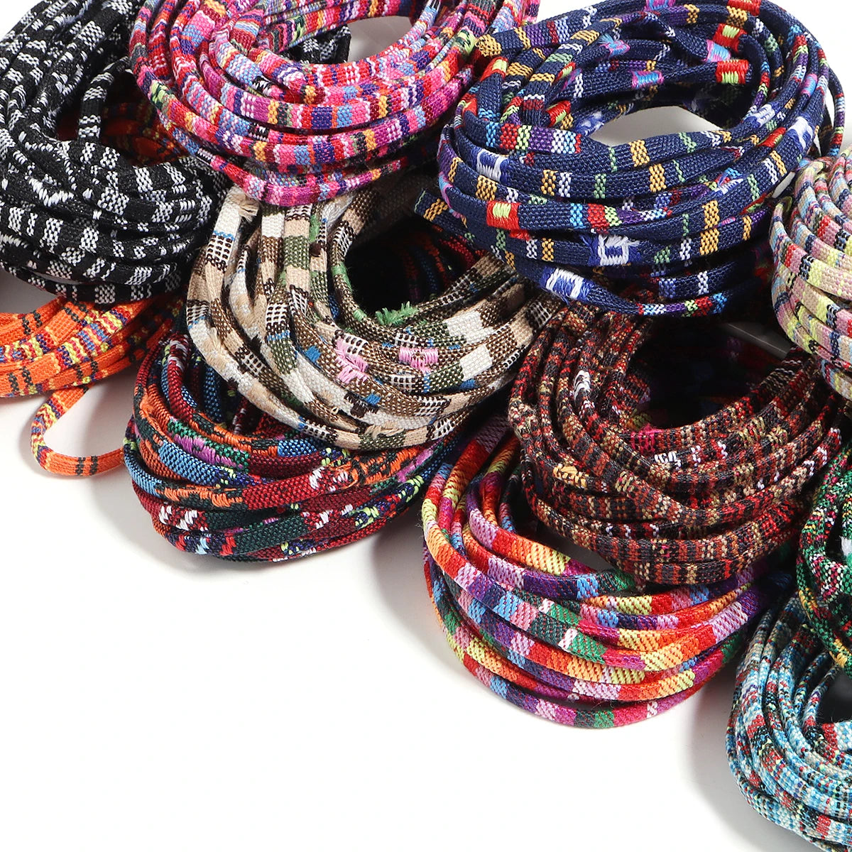 5 Yards 5mm Ethnic Woven Cotton Cord – Macrame & Bracelet Rope Craft Cord PLUSH