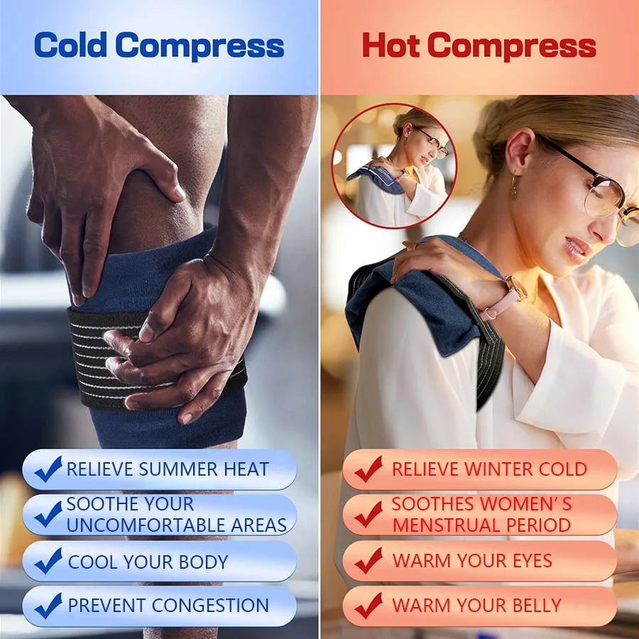 Reusable Gel Hot & Cold Pack – Portable Ice Bag for Knee & Leg Gel Hot Cold Pack PLUSH