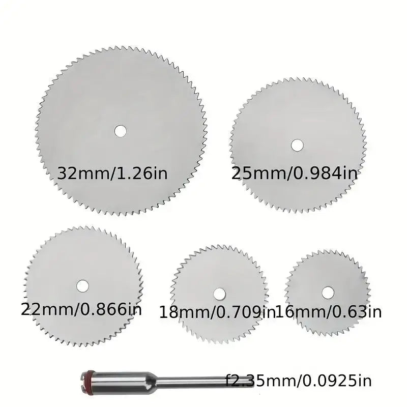 6Pcs Mini Circular Saw Blades Cutting Discs for Rotary Tools Rotary Tool Blades PLUSH 6PCS