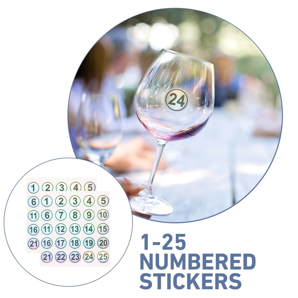 Round Number Label Stickers – 2 Sheets 50pcs | DIY Organizing Adhesive Label Stickers PLUSH