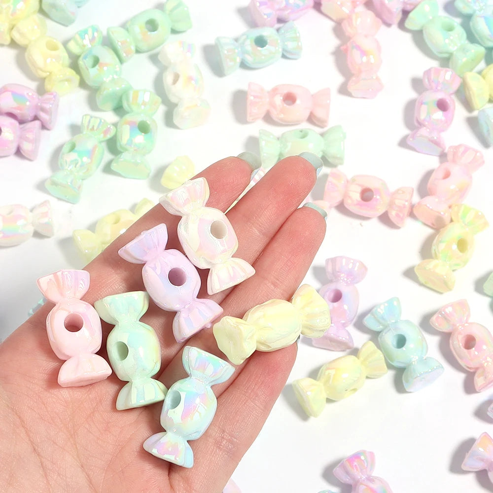 10pcs Candy Acrylic Big Hole Spacer Beads – DIY Jewelry Acrylic Spacer Beads PLUSH
