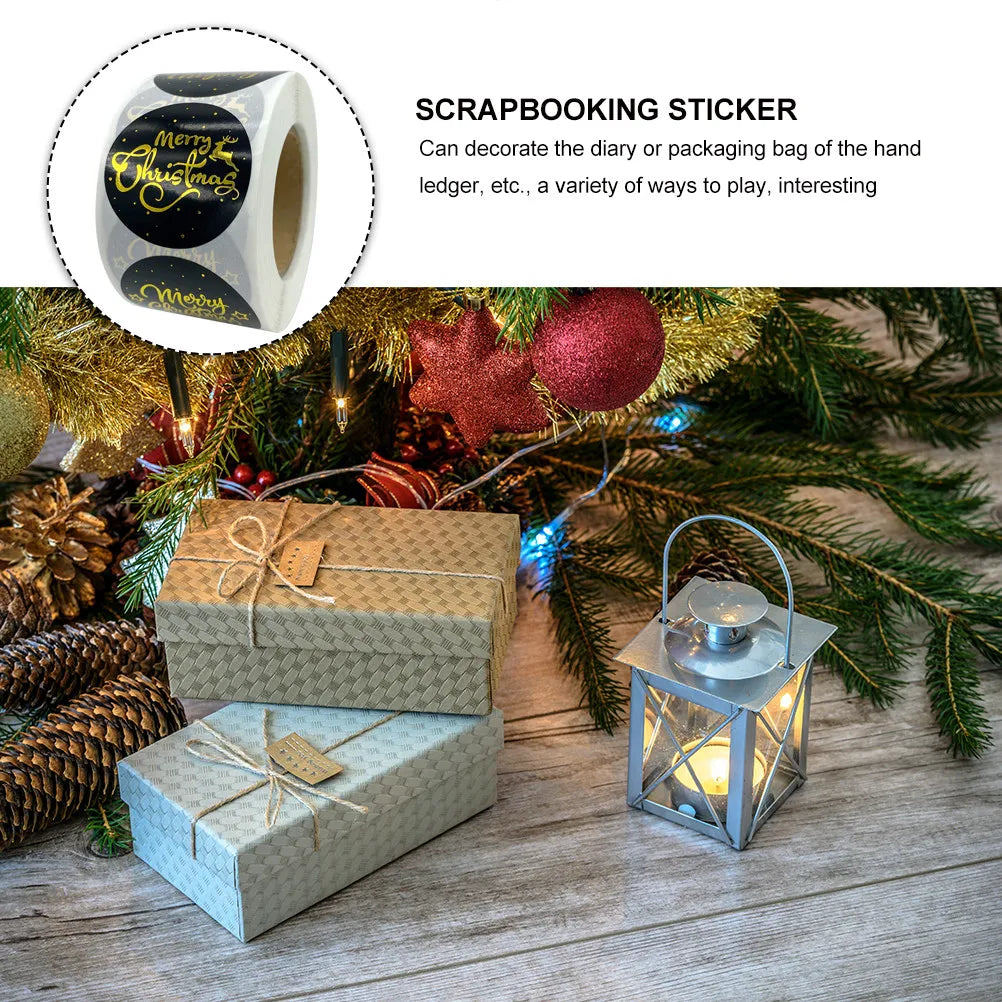 500pcs Hot Stamping Christmas Stickers – DIY Scrapbook Decals Christmas Craft Stickers PLUSH