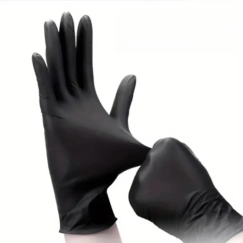 Disposable Nitrile Gloves 50/100pcs – Black White Blue S-XL Disposable Nitrile Gloves PLUSH