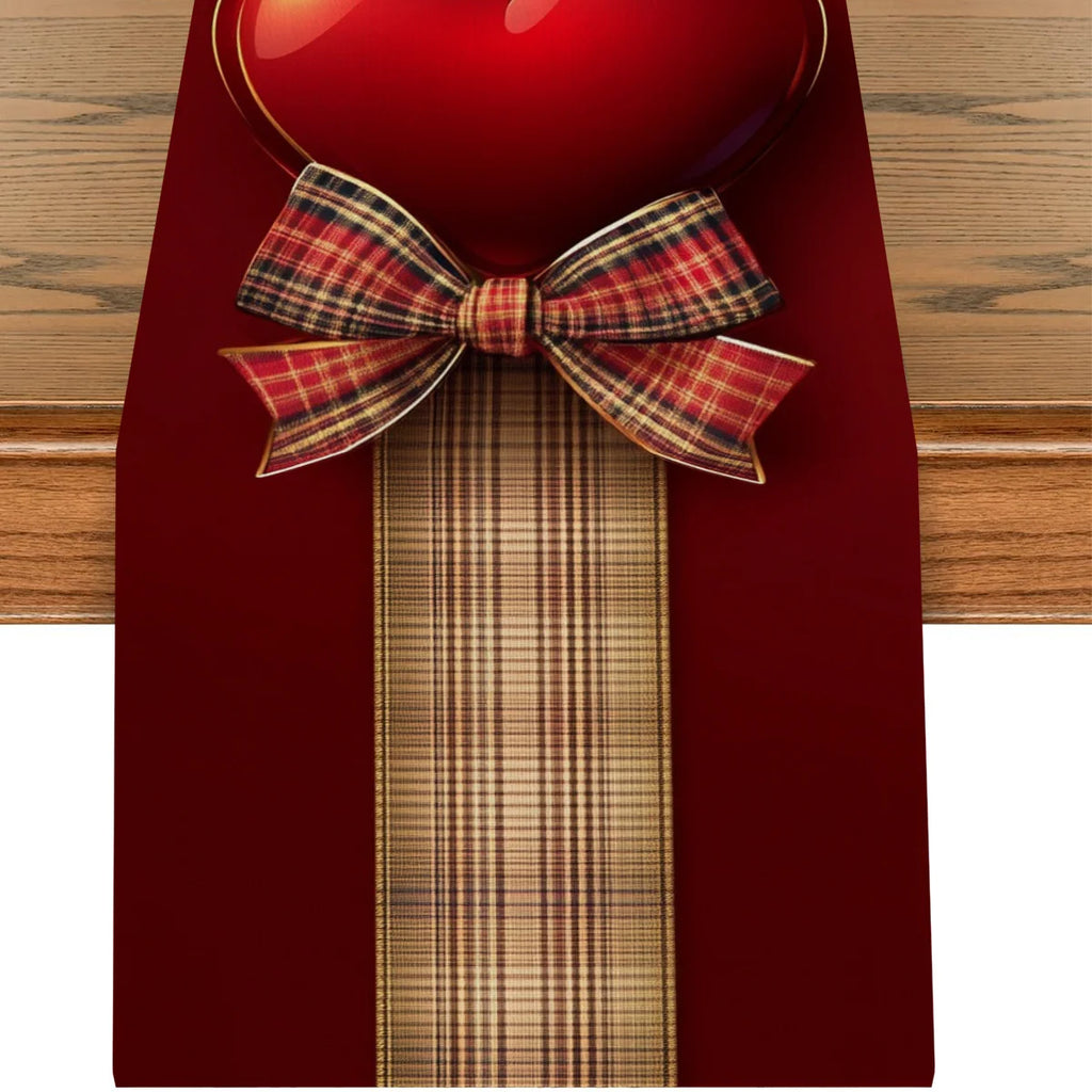 Valentine's Day Heart Table Runner – 3 Sizes, 100% Polyester Table Runner PLUSH A 33X183Cm