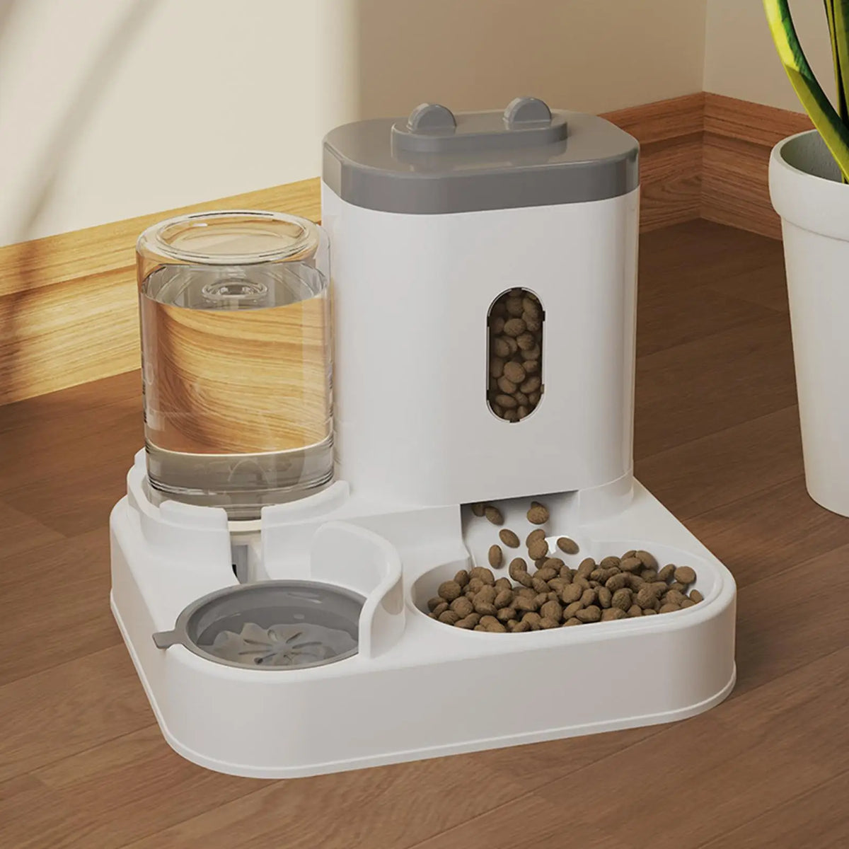 Automatic Gravity Pet Feeder & Water Bowl – Large Capacity Automatic Pet Feeder PLUSH