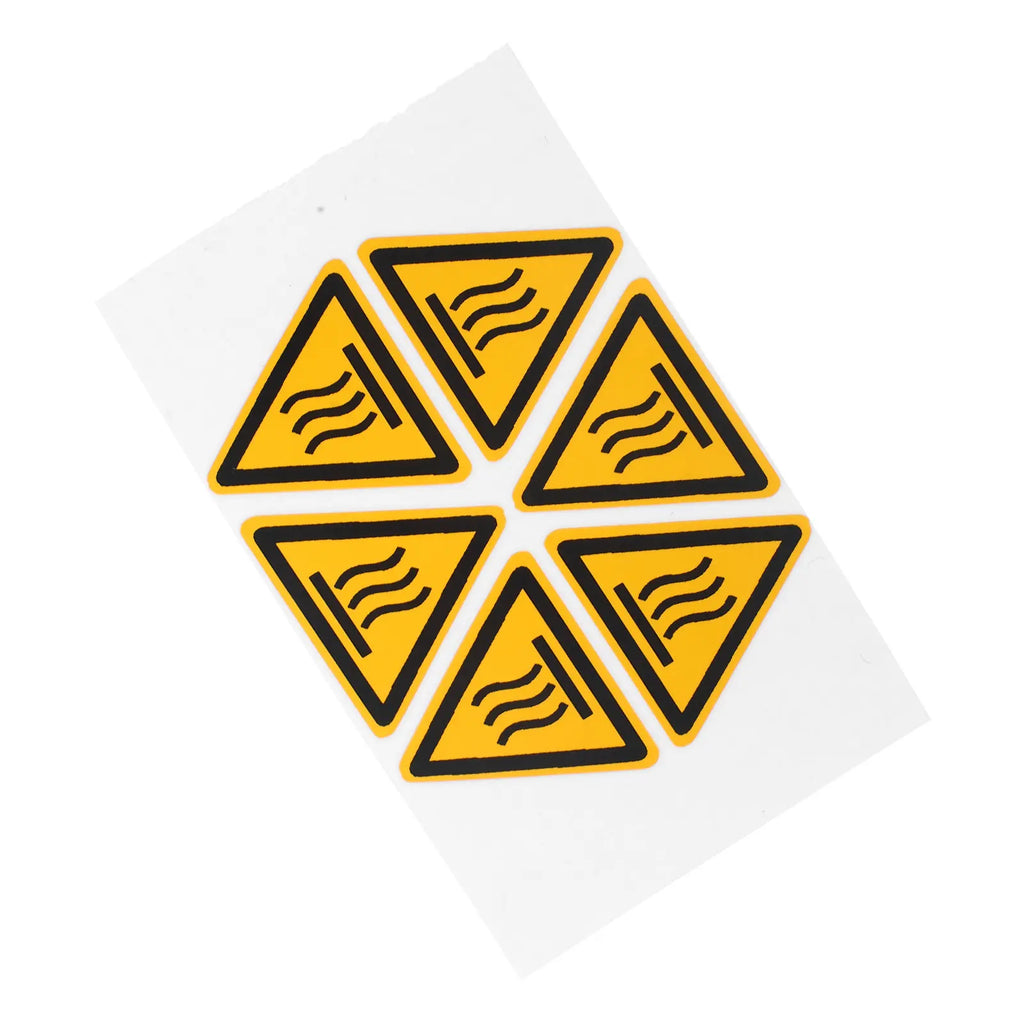 Hot Surface Warning Label Stickers – 6pcs Safety Caution Sheet Safety Warning Sticker PLUSH