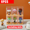 6-Piece Acrylic Display Stand Dust-Proof Cabinet for Figures Acrylic Display Stand PLUSH 6pcs Transparent