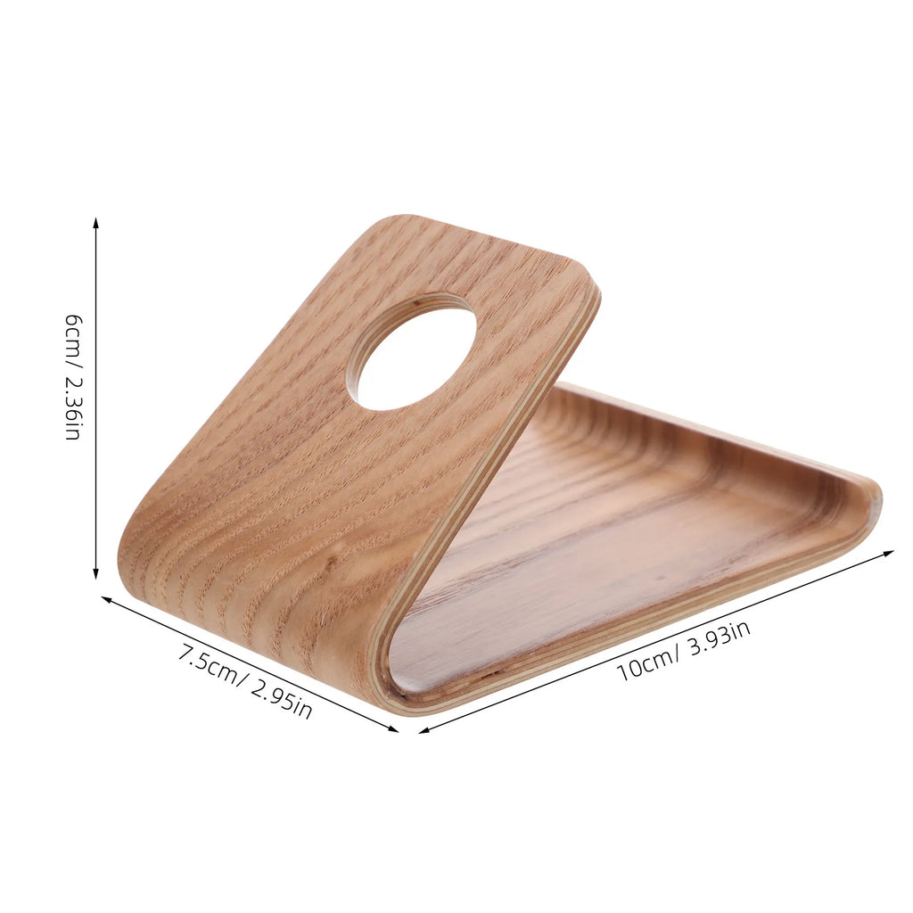 Solid Wood Phone & Tablet Stand – Minimalist Desktop Holder Wood Phone Stand PLUSH