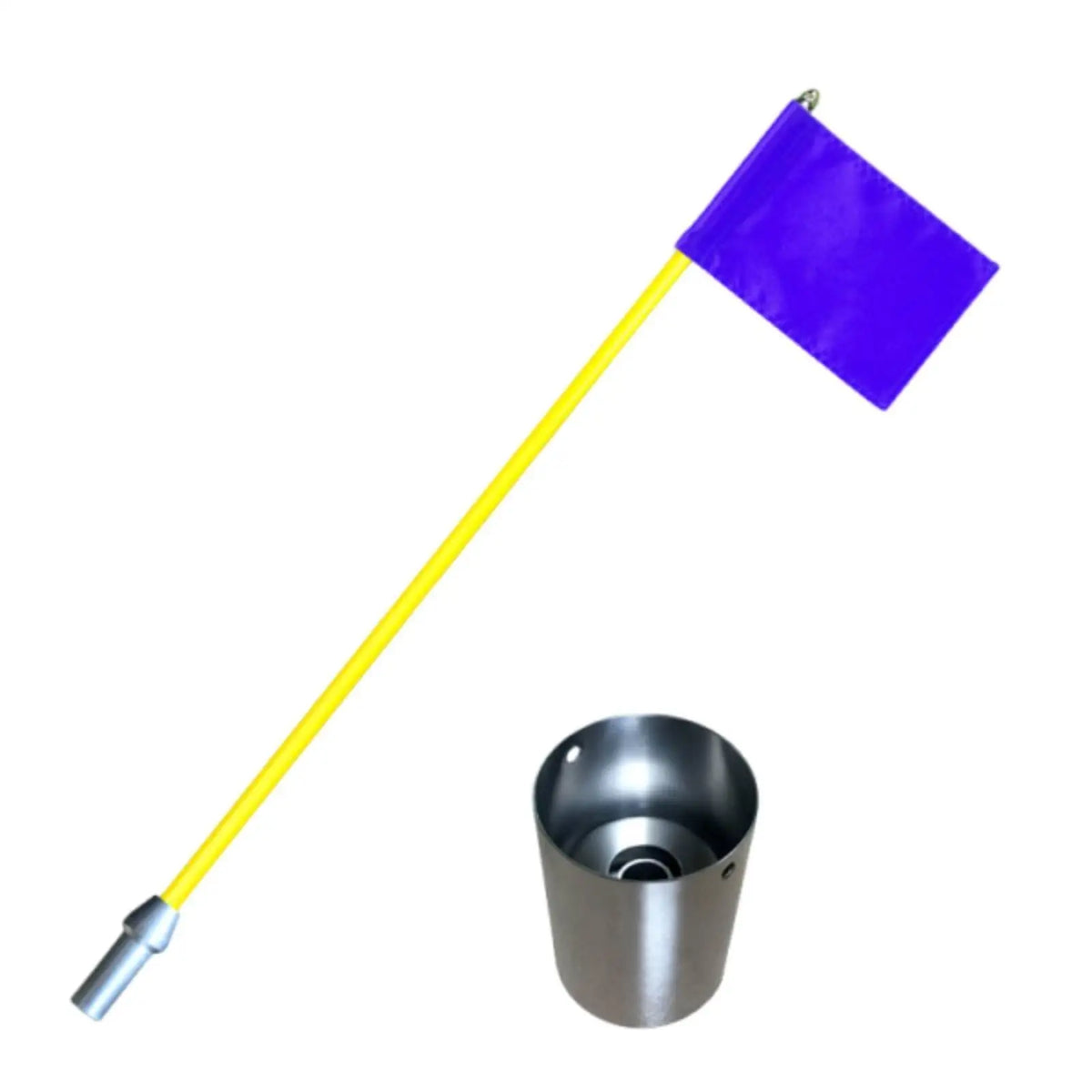 Golf Flag Pole with Stainless Steel Cup – Yard Practice Set Golf Practice Set PLUSH Blue85CM