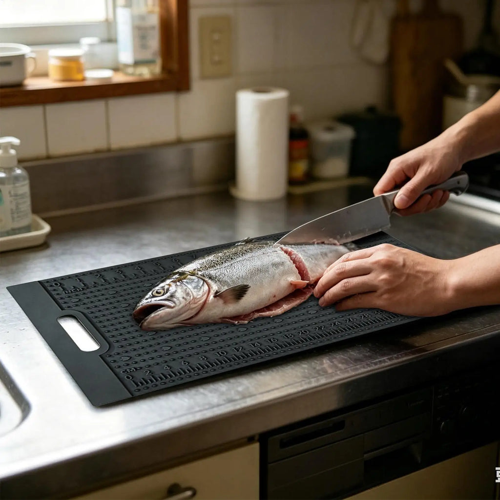 Non-Slip Fish Fillet Mat & Cutting Board – Heavy Duty PVC Fish Fillet Mat PLUSH