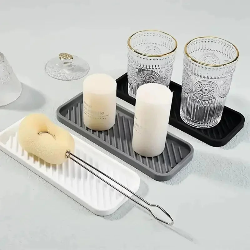 Silicone Sink Splash Guard & Soap Holder – Kitchen & Bath Sink Splash Guard PLUSH