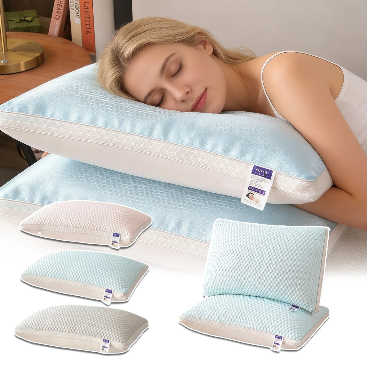 Cooling Beads Pillow – Breathable Washable Neck Support Pillow Bedding Pillow Core PLUSH