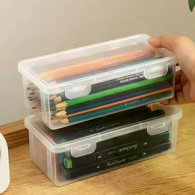 PP Plastic Pencil Box – Multi-Function Stationery Organizer Plastic Pencil Box PLUSH