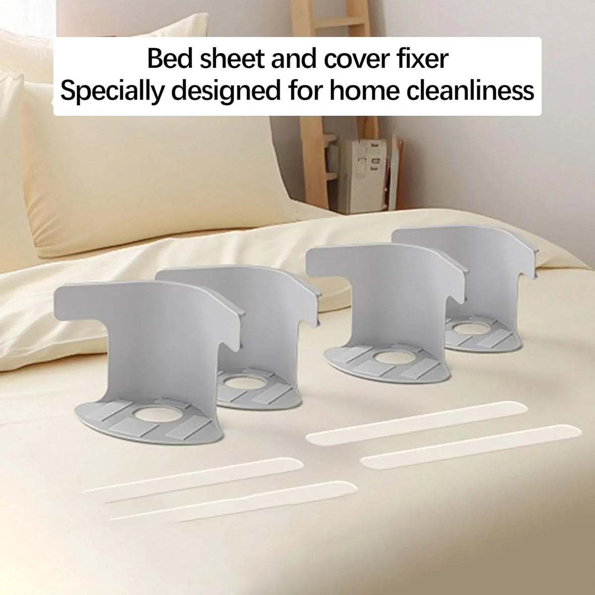 Heavy Duty Bed Sheet Corner Clips & Grippers – 4 or 8 Pcs Bed Sheet Clips PLUSH