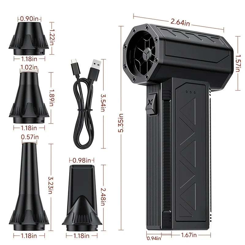 Rechargeable Cordless Air Duster 150000 RPM Turbo Fan Blower Cordless Air Duster PLUSH