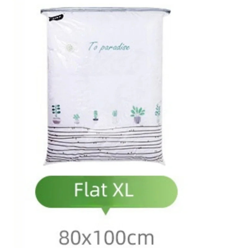 TAILI No-Pump Vacuum Storage Bags – Large Compression Bags Vacuum Storage Bags PLUSH flat Vacuum Bag XL