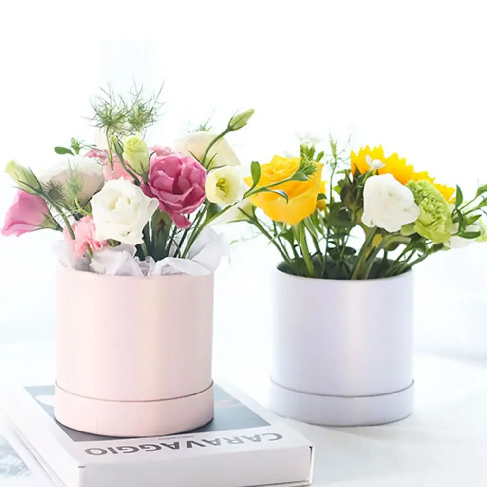 Round Floral Bouquet Gift Box – Flower Hug Bucket Packaging Flower Gift Box PLUSH
