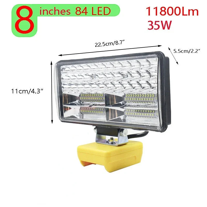 ZWINCKY LED Work Light for DeWalt 18V 20V 60V Battery Spotlight LED Work Light PLUSH 8 inch China Mainland