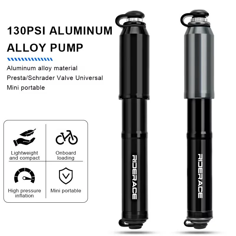 Portable Mini Bike Pump – Schrader & Presta Valve, High Pressure Bicycle Hand Pump PLUSH