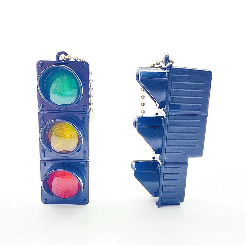 Mini Traffic Light LED Keychain – Cute Backpack Pendant LED Novelty Keychain PLUSH