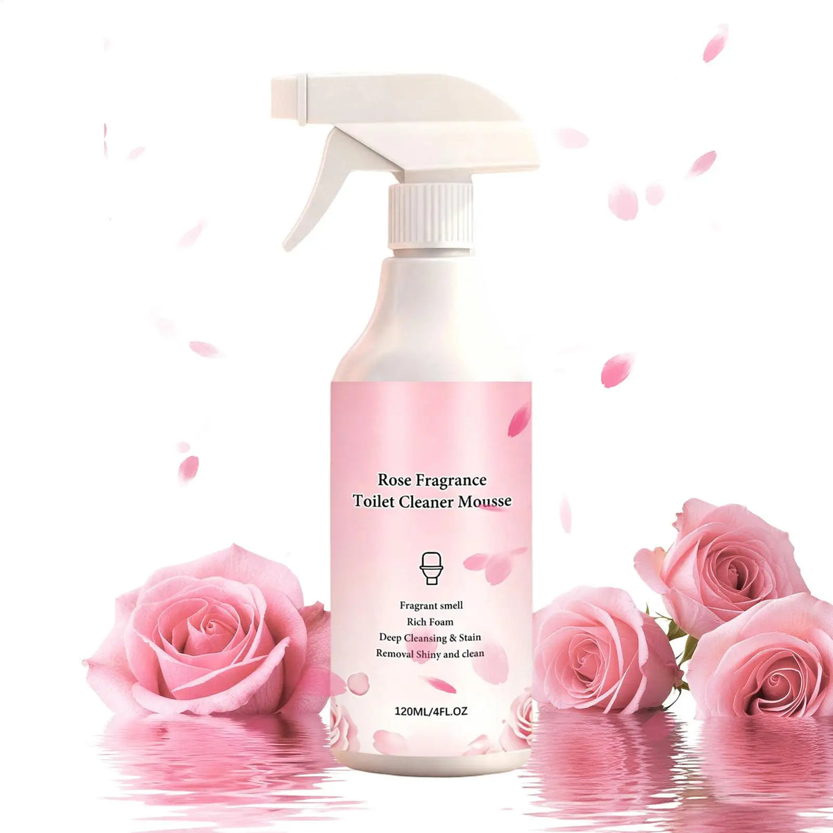120ml Foaming Toilet Cleaner Mousse – Limescale & Odor Spray Bathroom Cleaner Spray PLUSH