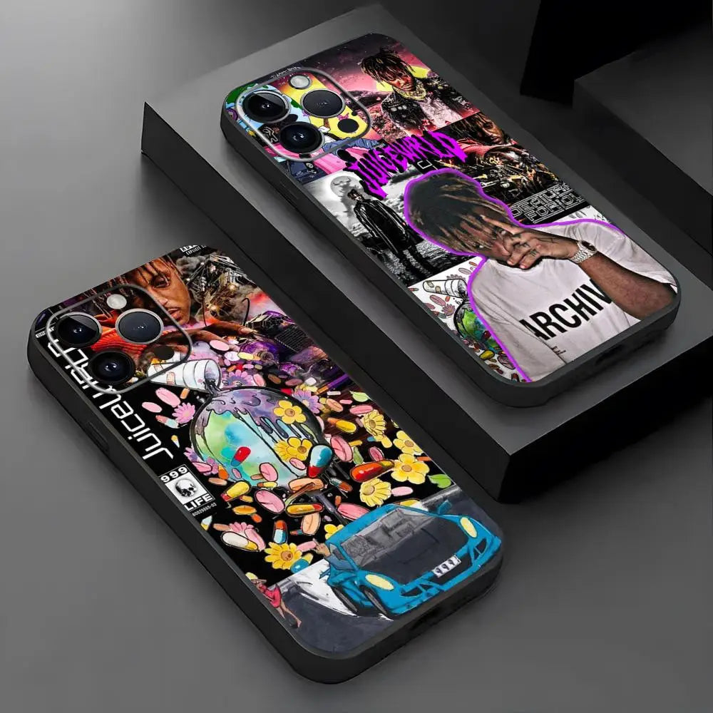 Juice WRLD 999 iPhone Case – Shockproof Silicone Cover Silicone Phone Case PLUSH