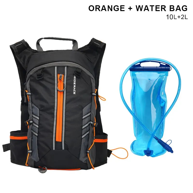 RIDERACE 10L Foldable Hydration Backpack – Cycling & Hiking Hydration Backpack PLUSH orange