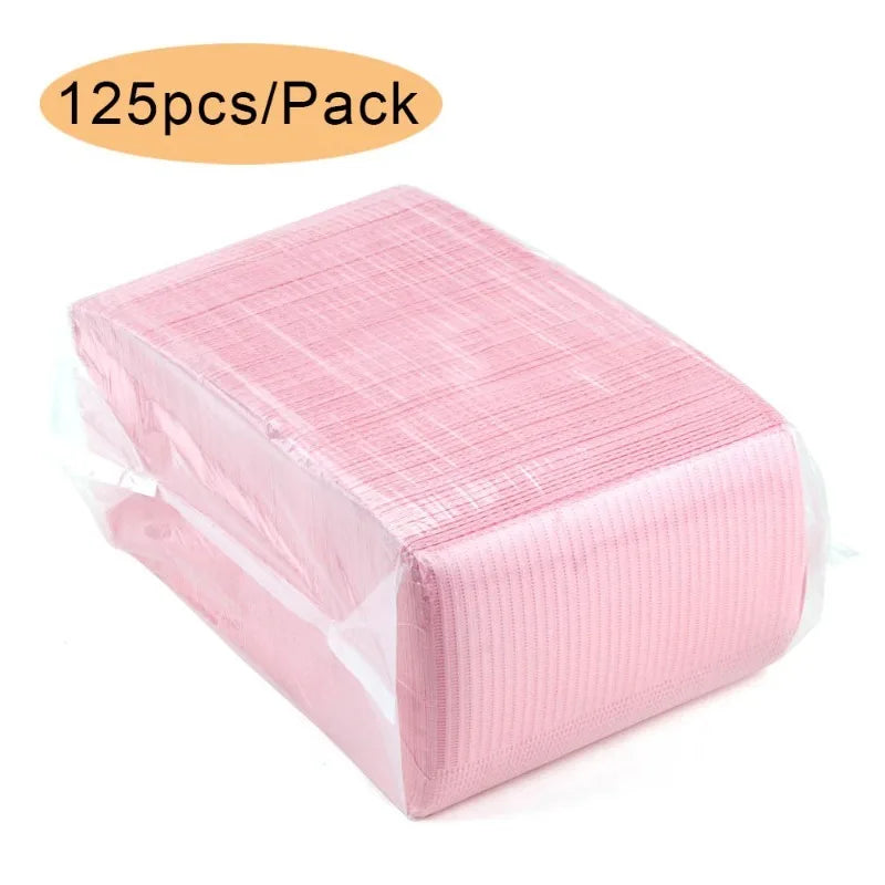 Disposable Waterproof Table Covers – Tattoo & Nail Mat 20–125pcs Disposable Table Cover PLUSH Pink-125PCS