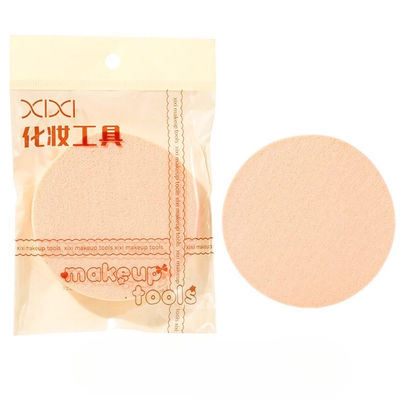 Round Soft Foundation Sponge Puff – Wet & Dry Makeup Tool Makeup Sponge Puff PLUSH Skin color 1PC