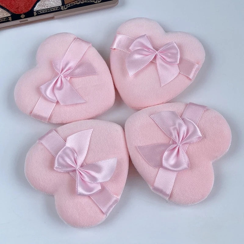 Heart Shaped Velvet Cosmetic Puff – Soft Foundation Sponge Cosmetic Puff Sponge PLUSH